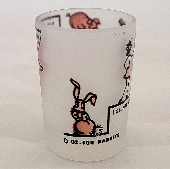 1950s Hazel Atlas Say When Frosted Shot Glass - Picture 2 of 7